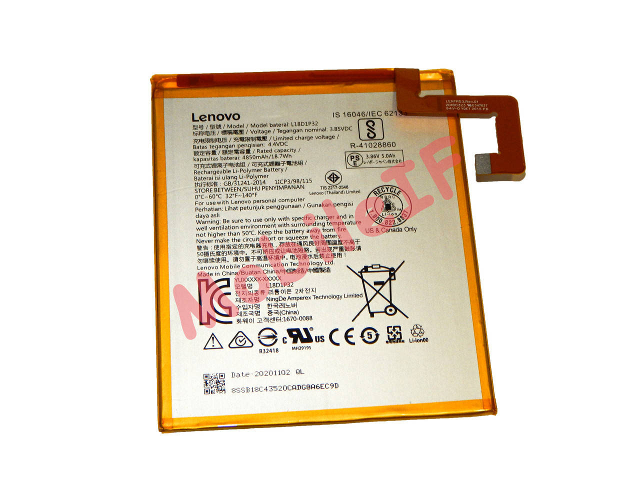 

Аккумулятор Батарея Lenovo Smart Tab M10 TB-X605L/F, X605M L18D1P32