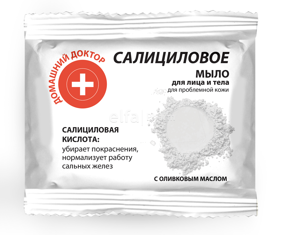 

Мыло для лица и тела "Салициловое" - Домашний Доктор