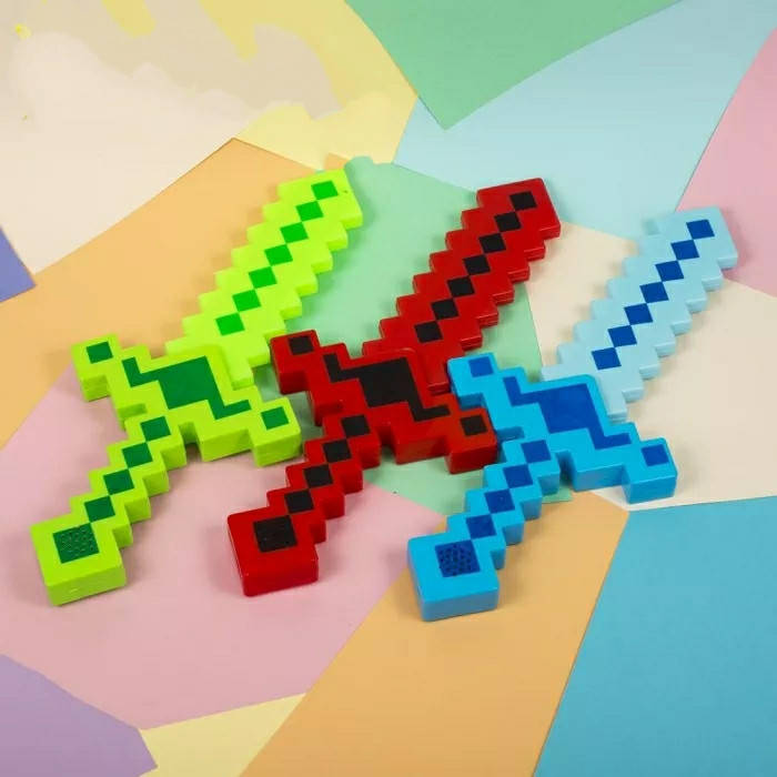 

Меч Майнкрафт (Minecraft) со светом и звуком зеленый, Зелёный