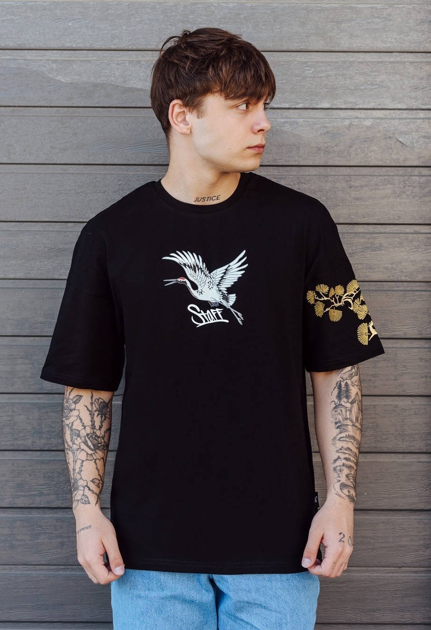 

Футболка Staff bird logo oversize