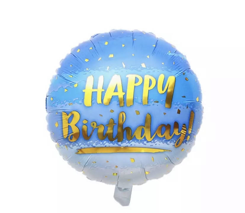 

Шар фольгированный круг happy birthday Китай 45см