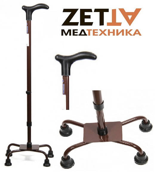 

Трость для ходьбы квадропол на четырех ножках опорах НТ-01-014 Днепр