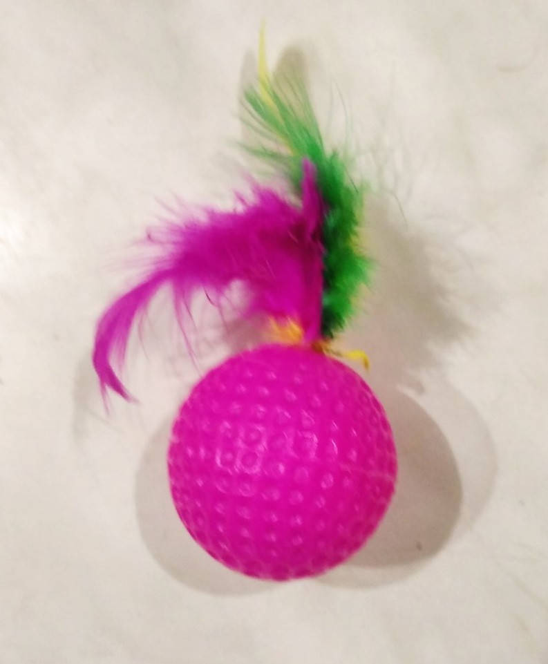 

Мячик с пером