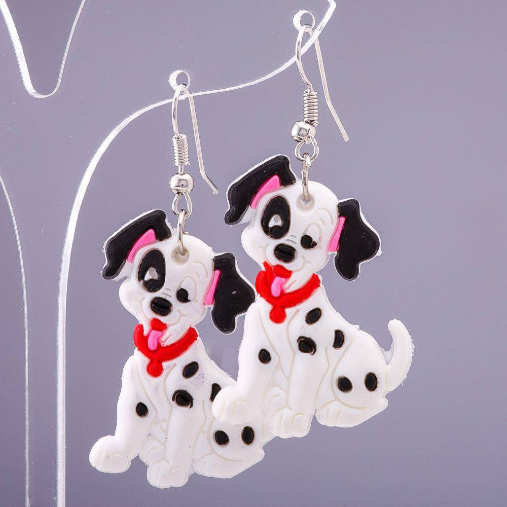 

Серьги "Далматинец" L-3,5см L-5см