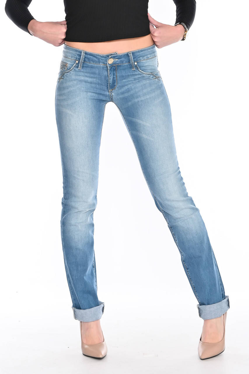 

Джинсы женские ОМАТjeans 9914 голубые 29