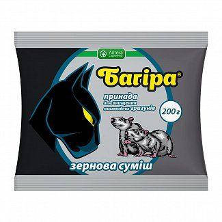 

Зерновая приманка от крыс и мышей Багира 200 г УКРАВИТ 1592