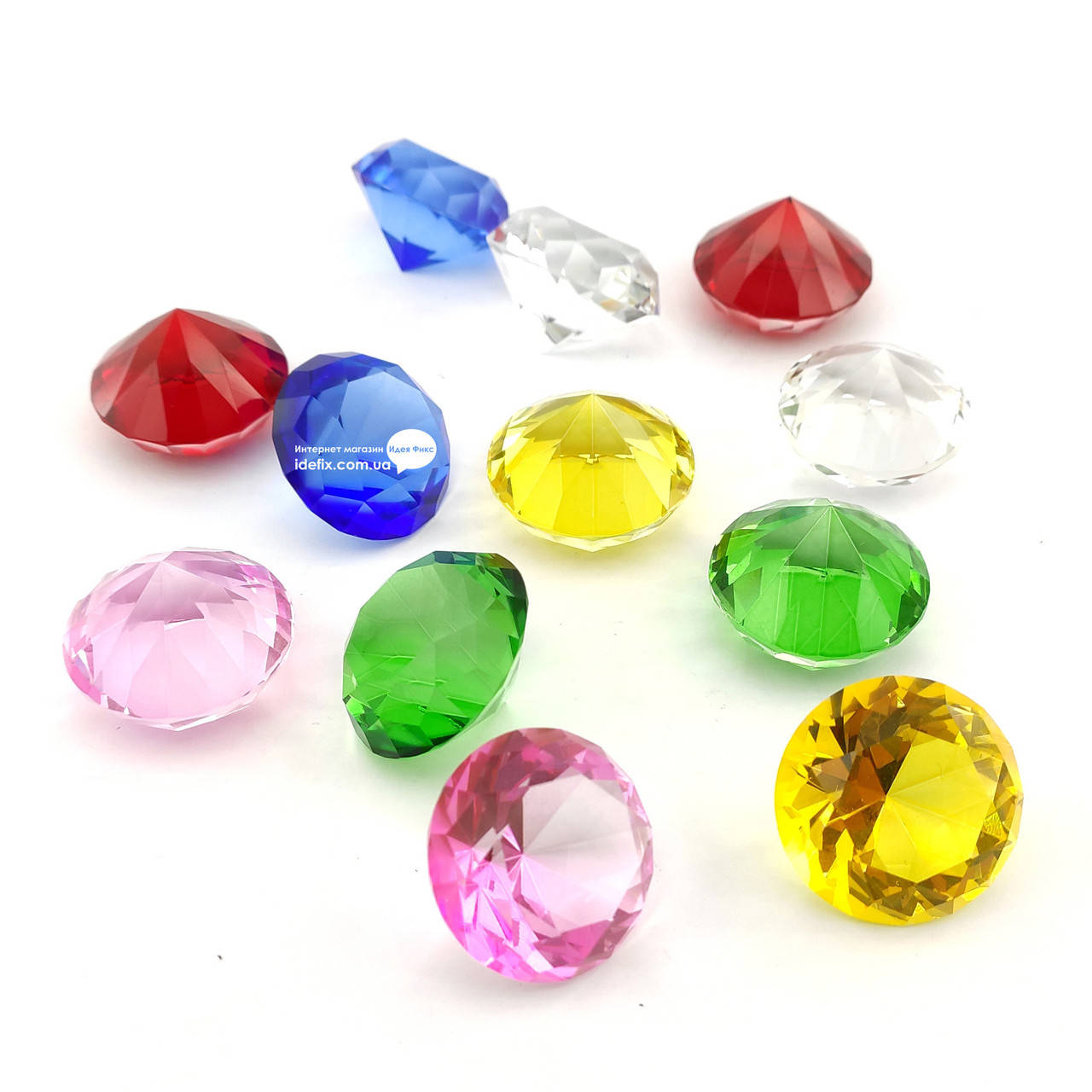 

Кристаллы хрустальные 3см набор 12шт (22248)