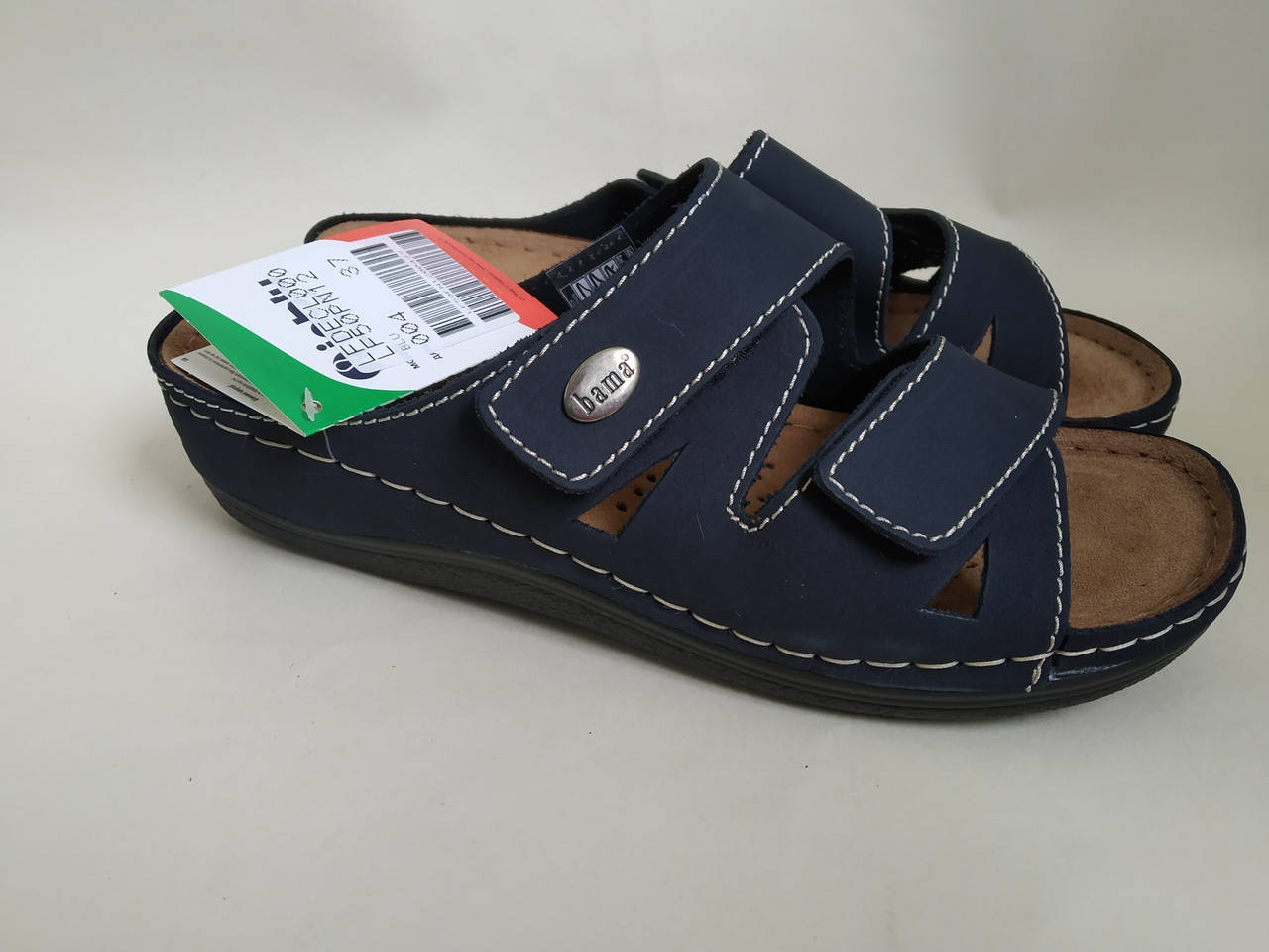 

Шлепанцы ортопедические кожаные на липучке Bama от inblu, Синий