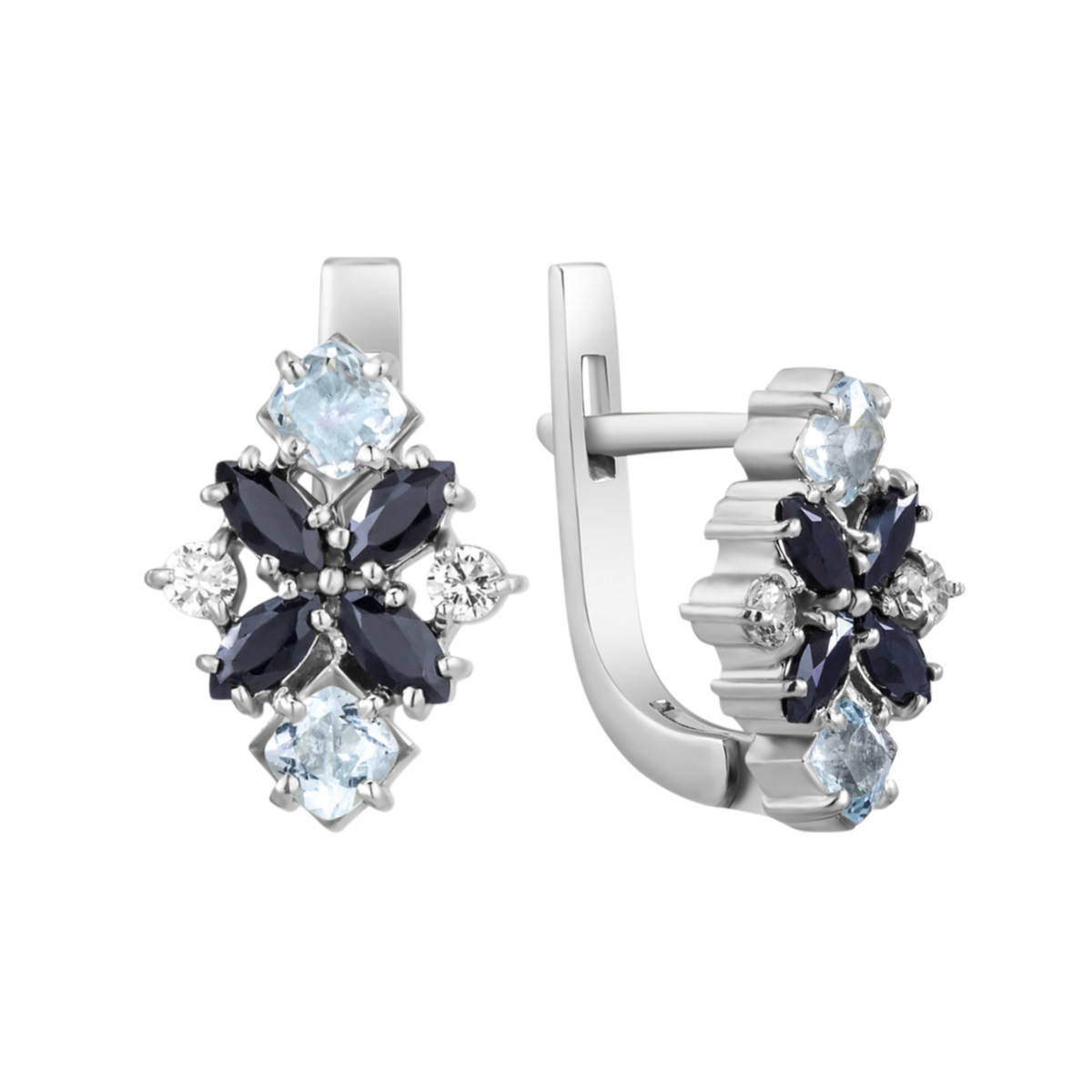 

Серебряные серьги с аквамарином 150-3631