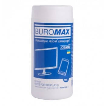 

Салфетки для экранов и оптики 80шт в тубе Buromax ВМ.0802
