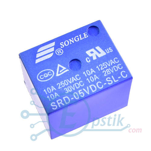 

SRD-05VDC-SL-C, реле 10А 250В, 5VDC