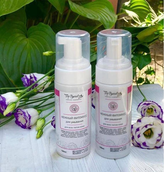 

Нежный фитомусс для умывания Top Beauty 150мл