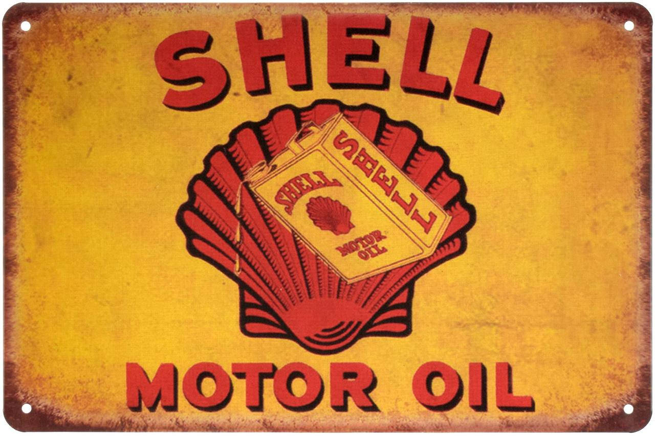 

Металлическая табличка "Моторное Масло Шелл / Shell Motor Oil" (ms-001614)