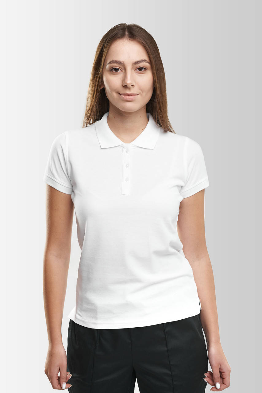

Футболка поло женская Белая XXL, Белый