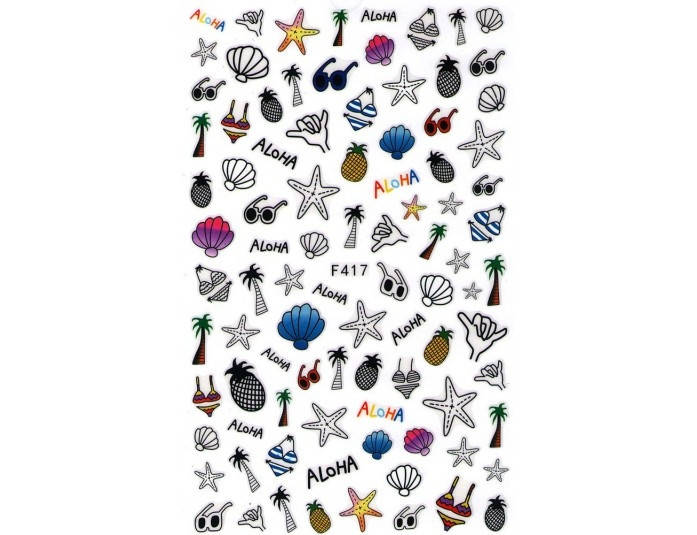 

Наклейки для ногтей, 1 уп, № F417