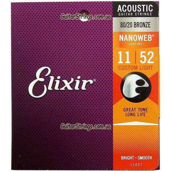 

Струны Elixir 11027 Nanoweb Bronze 11-52