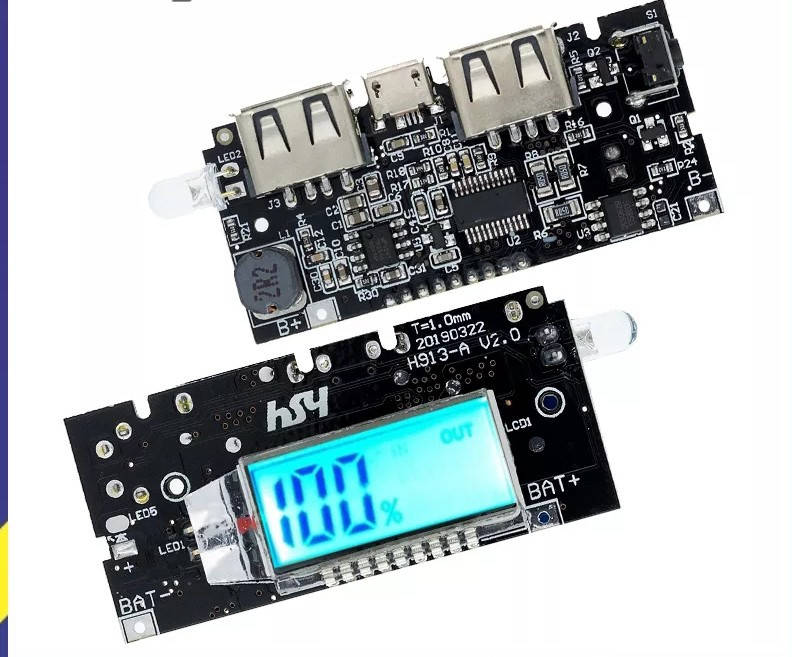 

Модуль PowerBank USB 5V 2.1A li ion аккумулятор цифровой ЖК-модуль зарядки с защитой