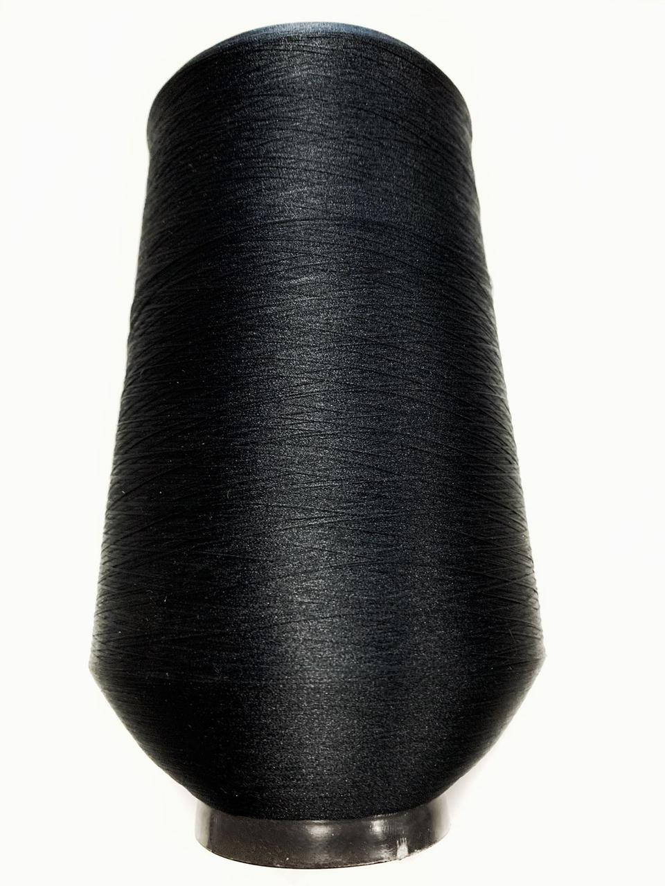 

Нитка текстурована некручена 100% PE (боб 15000 ярд) mH-580 чорний, Черный