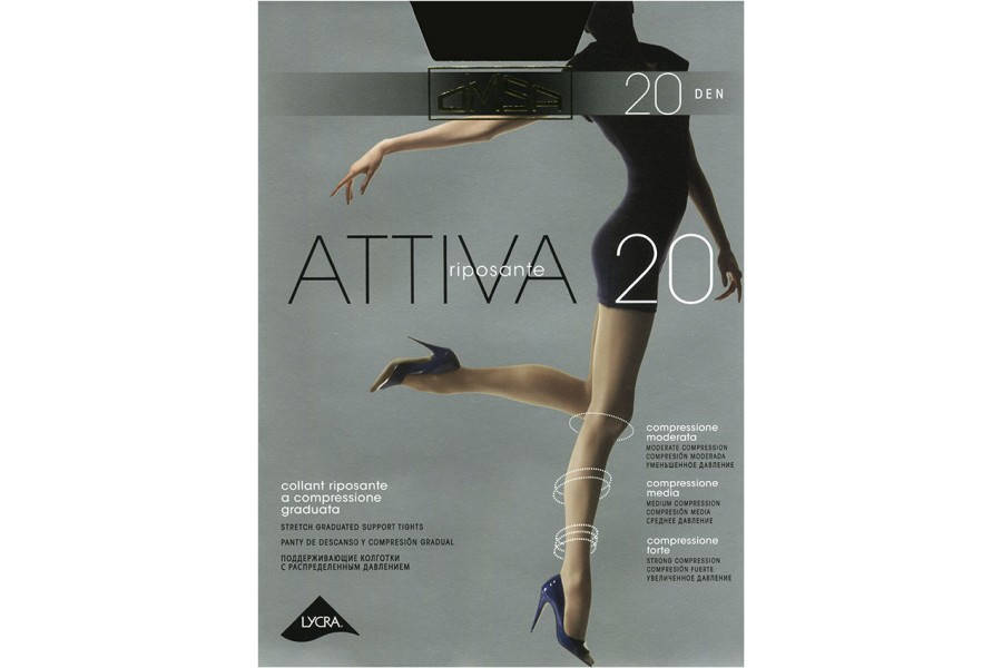 

Поддерживающие-массажные колготки OMSA Attiva 20 , CAPPUCCINO (лёгкий загар) OMSA