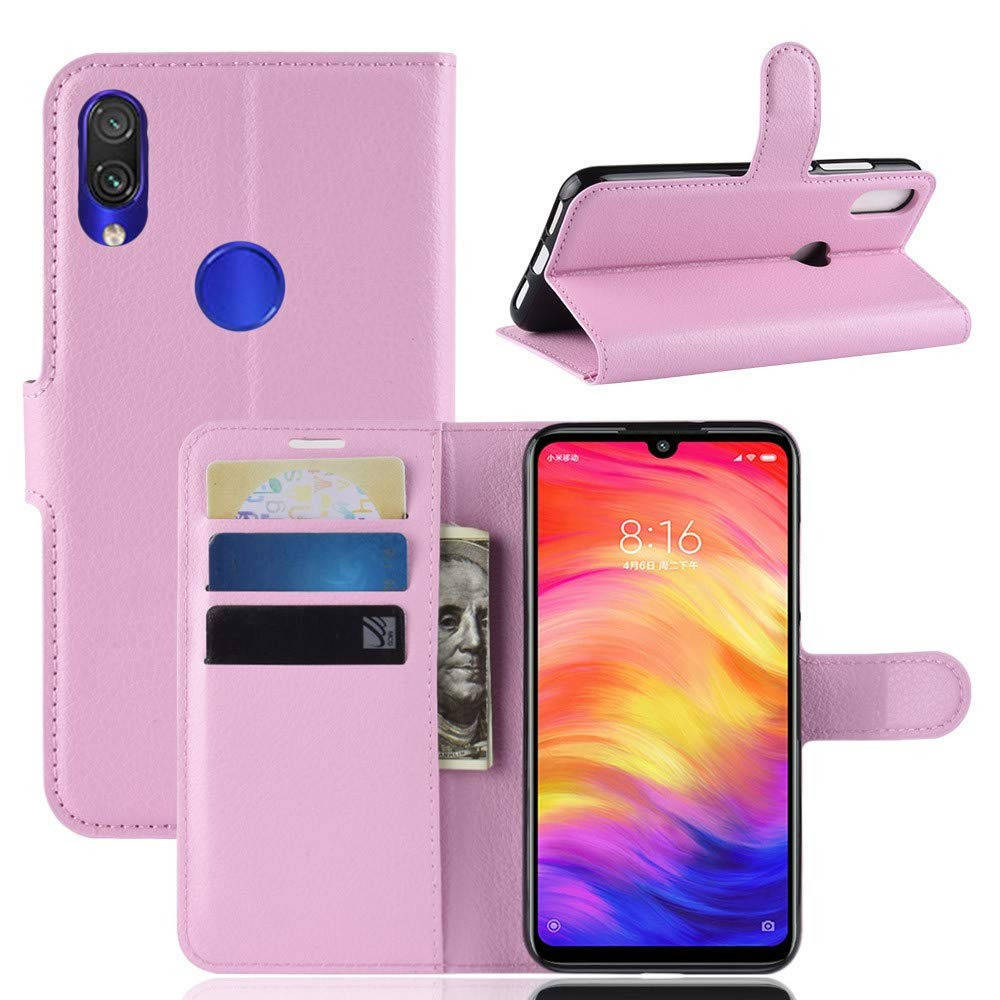 

Чехол-книжка Litchie Wallet для Xiaomi Redmi Note 7 Светло-розовый