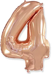 

Фольгированная цифра Flexmetal 40" (100 см) 4 розовое золото