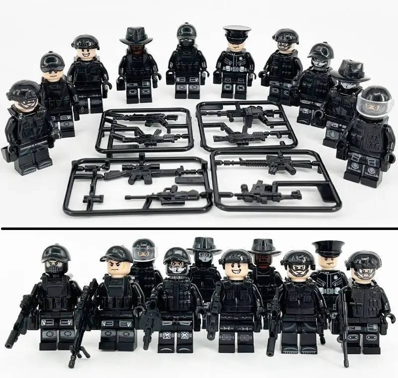 

Фигурки человечки военные спецназовцы полиция swat 10 шт для лего lego