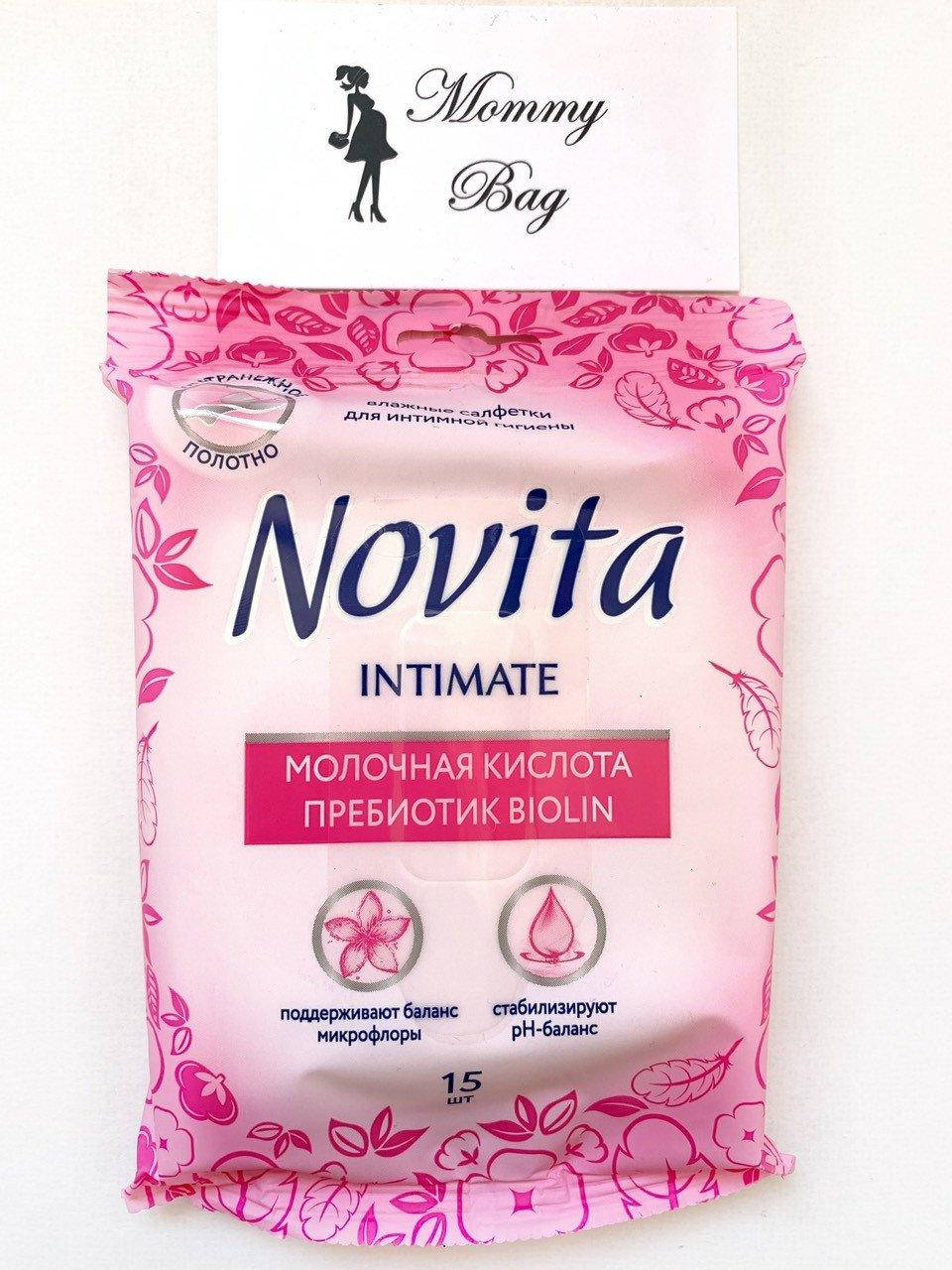 

Влажные салфетки для интимной гигиены Novita Intimate Soft 15 шт