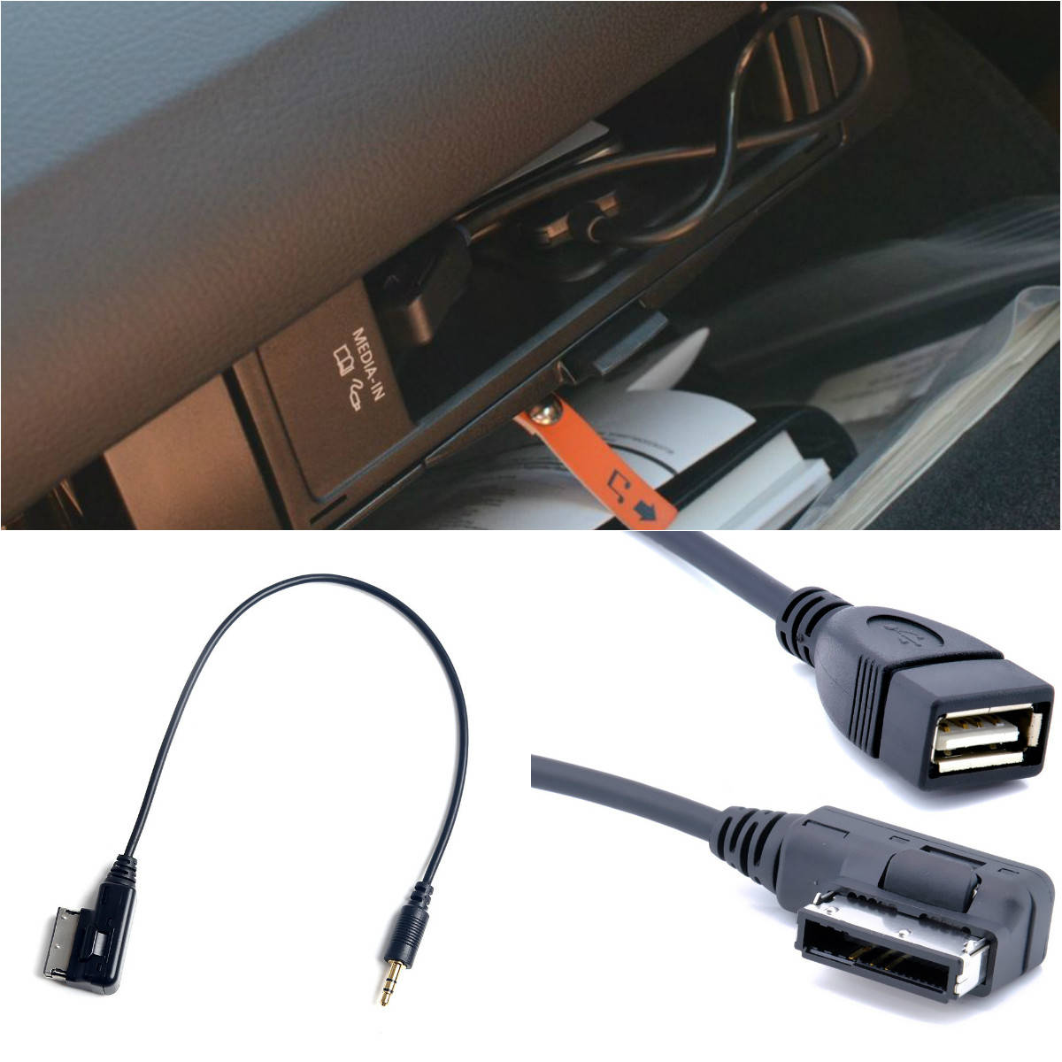 

USB или AUX кабель для штатной магнитолы volkswagen с MEDIA IN