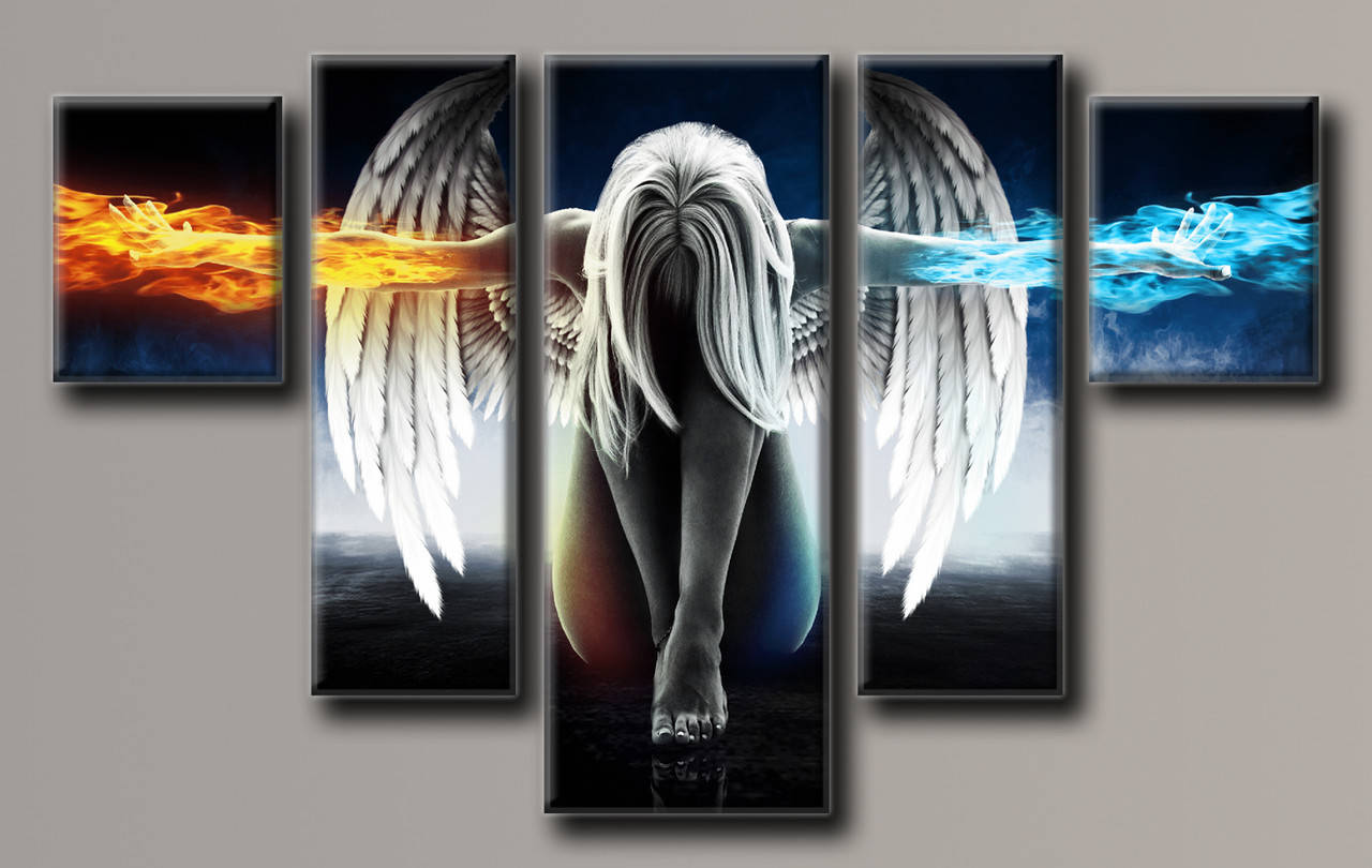 

Картина модульная HolstArt Ангел 61x101см 5 модулей арт.HAB-071