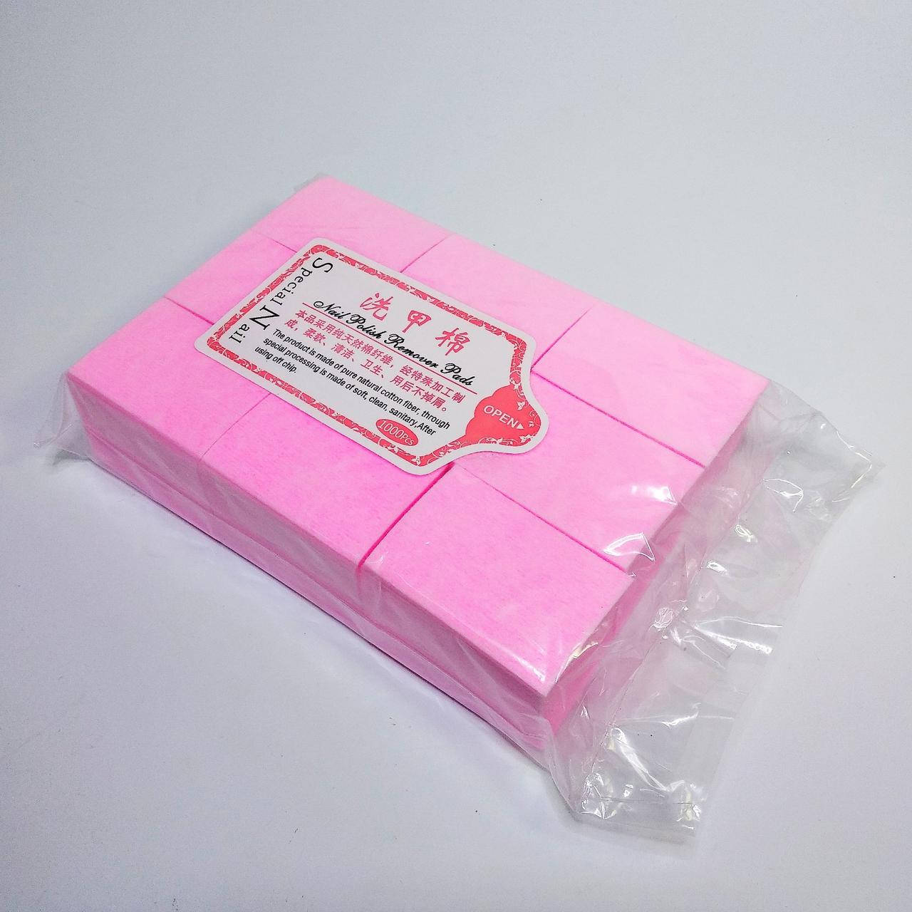 

Безворсовые салфетки для снятия липкости 600шт розовые, Розовый