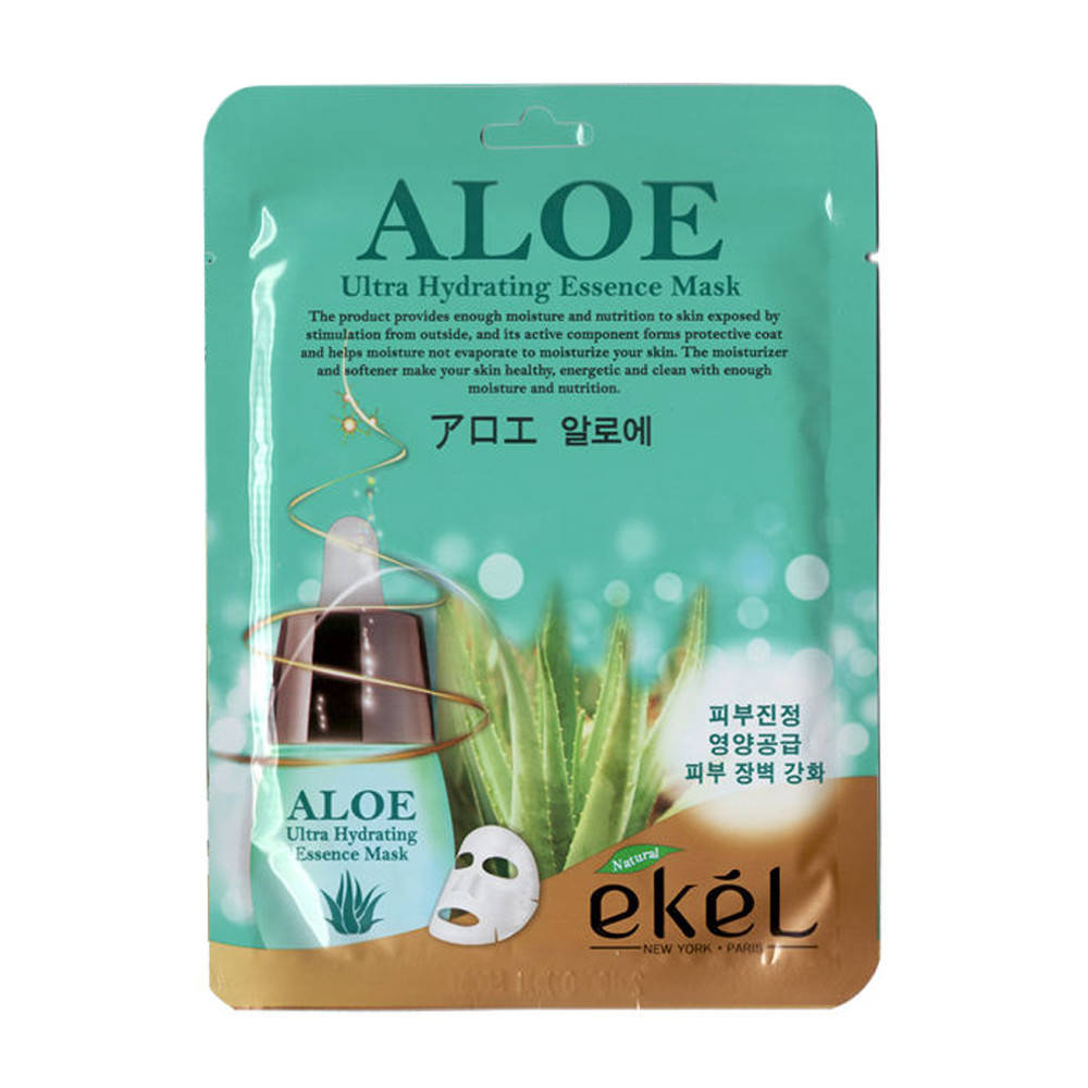 

Корейская тканевая маска с алое Ekel Aloe