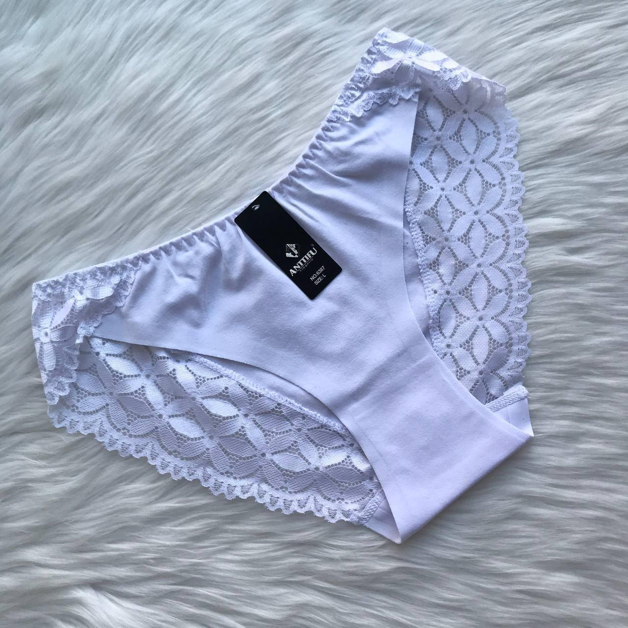 

Хлопковые женские трусики (48-52) L, Белый