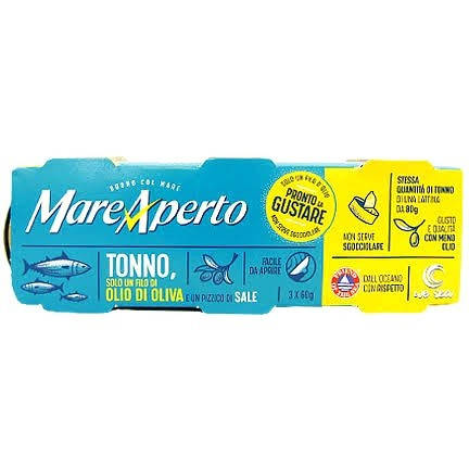 

Тунець в оливковій олії, Mare Aperto Olio di Oliva, 180 г. (3*60 г)