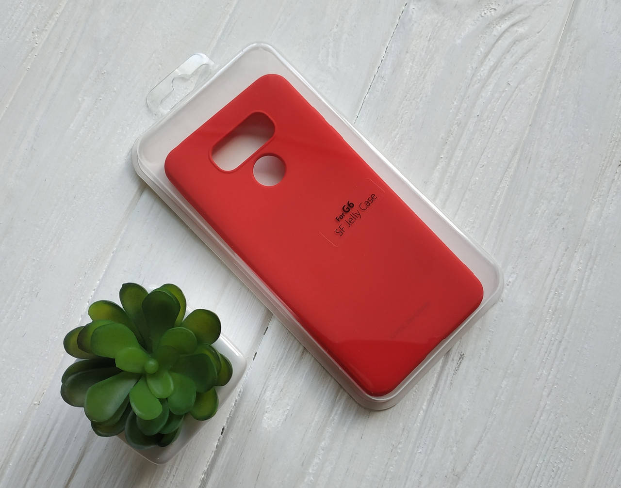 

Матовый силиконовый чехол бампер для LG G6 красный тонкий софт тач