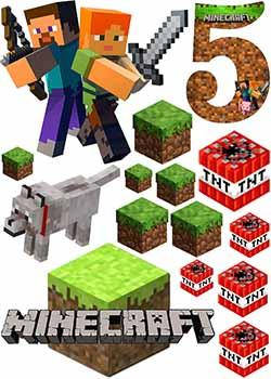 

Вафельная картинка Майнкрафт А4