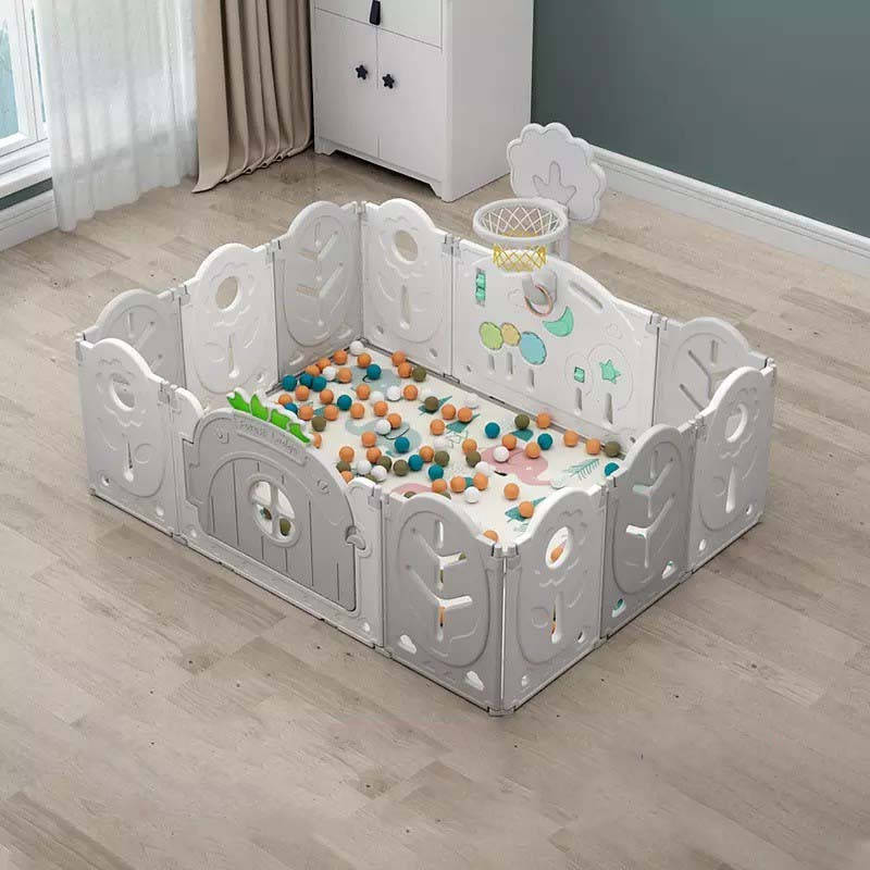 

Манеж комплектации "Магической лес" Серый (встроенный баскетбольной кольцо) 123*123*60