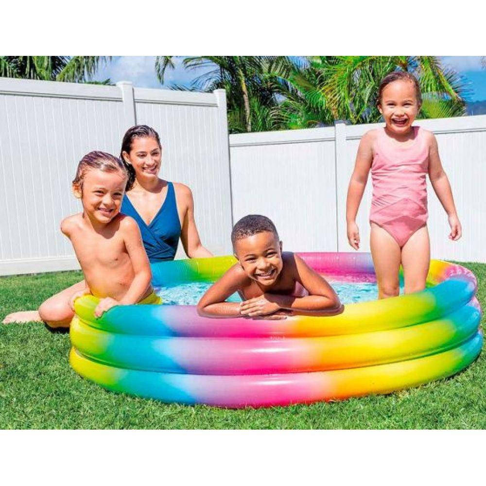

Детский надувной бассейн Intex "Радуга" круглый 147х33 см на 324 литров