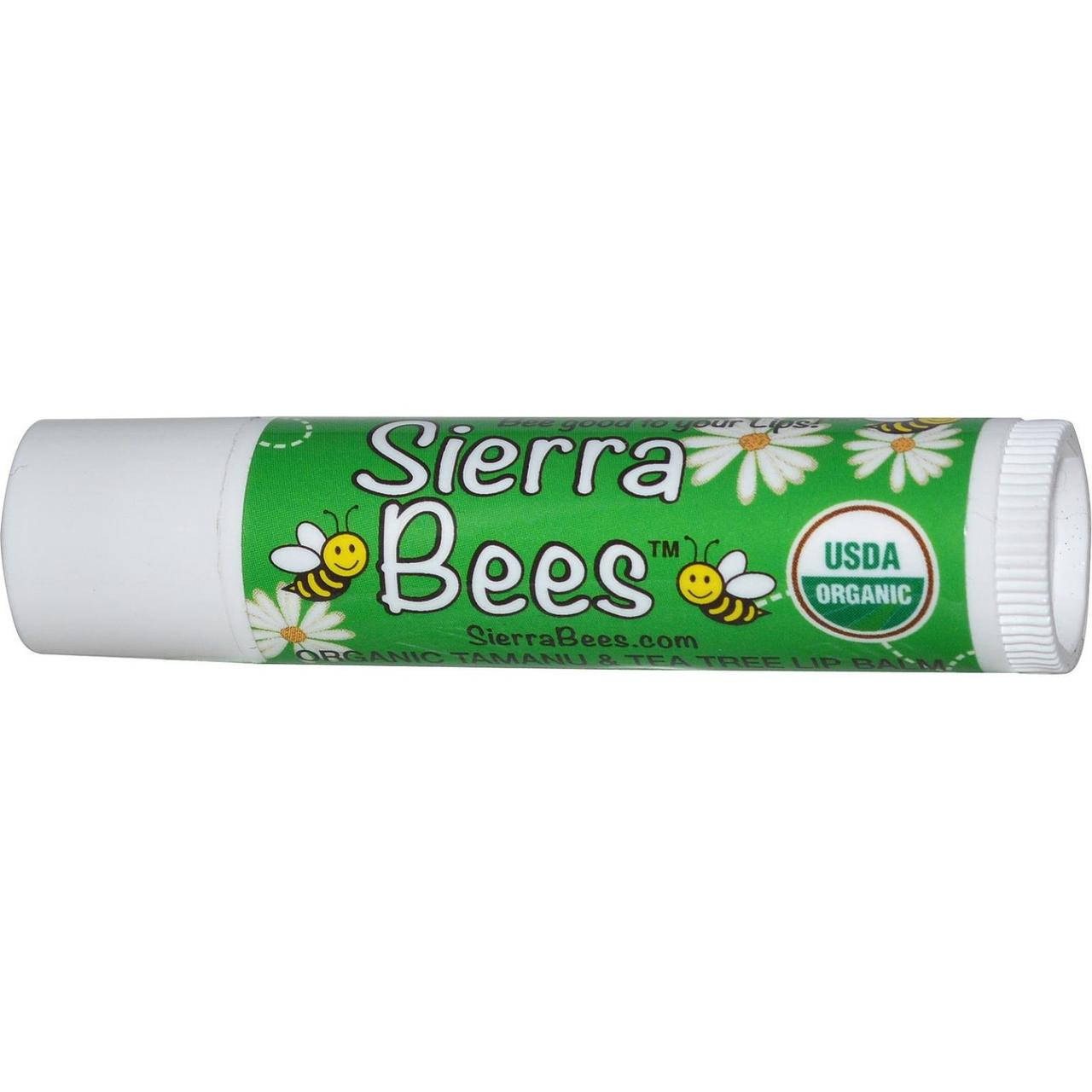 

Бальзамы для губ Sierra Bees - Organic Tamanu & Tea Tree Lip Balm из США