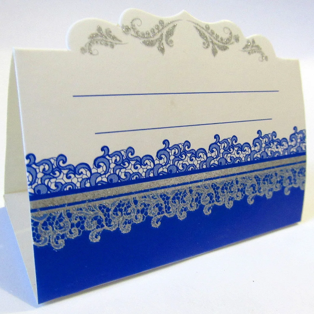 

Вау! Свадебная рассадочная карточка №117, Банкетница для гостей, Синий