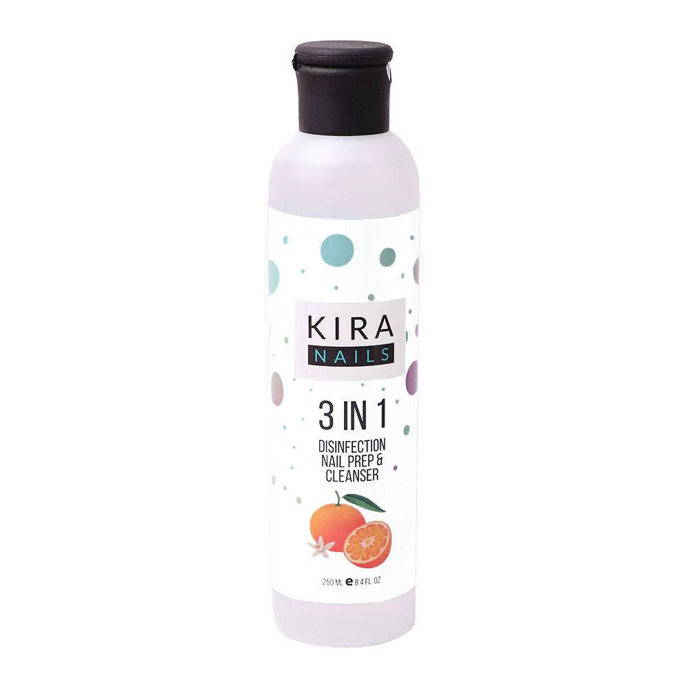 

Kira Nails 3 in 1 - средство для снятия липкого шара, дезинфекции и обезжиривания, 250 мл