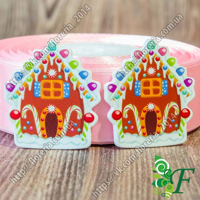 

Кабошон Серединка Пряничный домик с леденцами Сб-110, Разные цвета