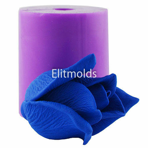 

Силиконовая форма Роза Даллас полураскрытый бутон 3D