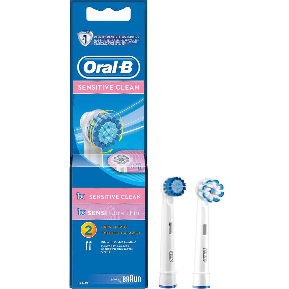 

2 шт. Насадки для зубной щетки Sensitive Clean ORAL-B EB 60