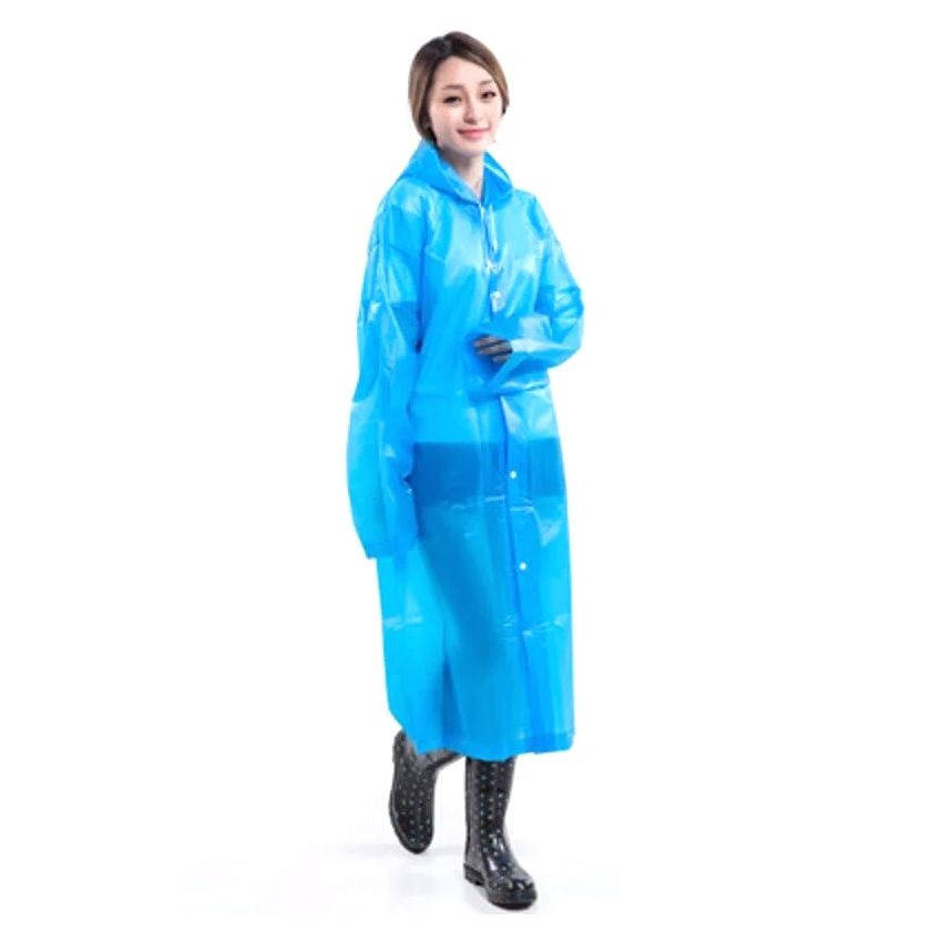 

Плащ-дождевик Adult Raincoat  виниловый многоразовый Голубой