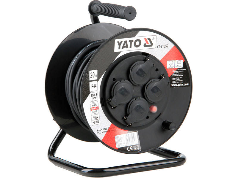 

Удлинитель на катушке 20 метров Yato YT-81052