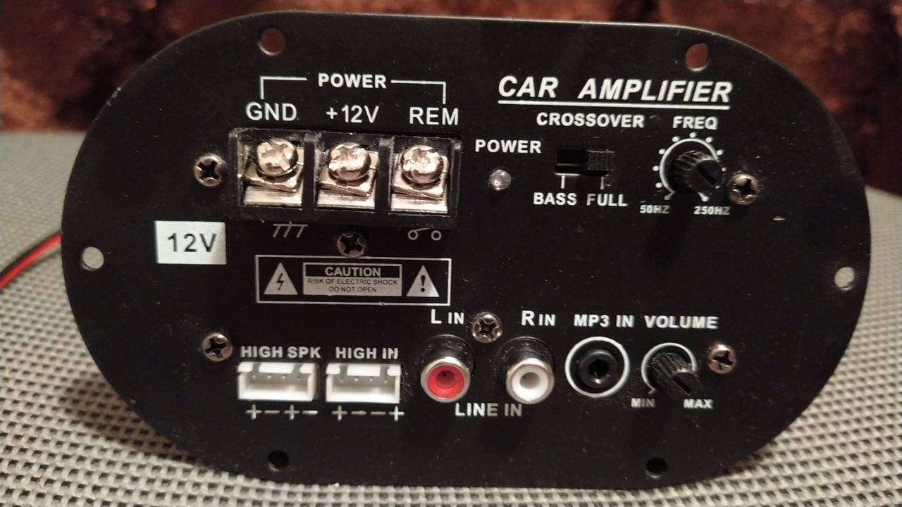 

Авто усилитель встраиваемый сабвуферный 625