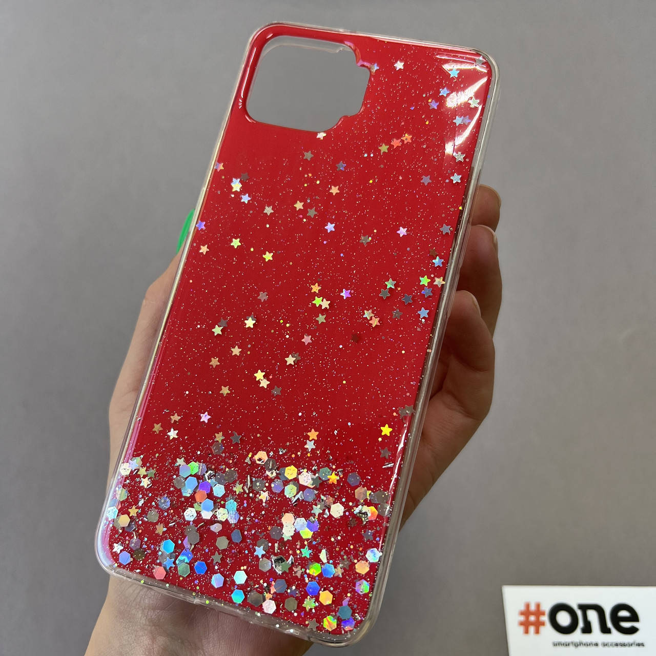 

Чехол для Oppo A73 накладка блестящая со звездочками чехол на телефон оппо а73 красный R5U