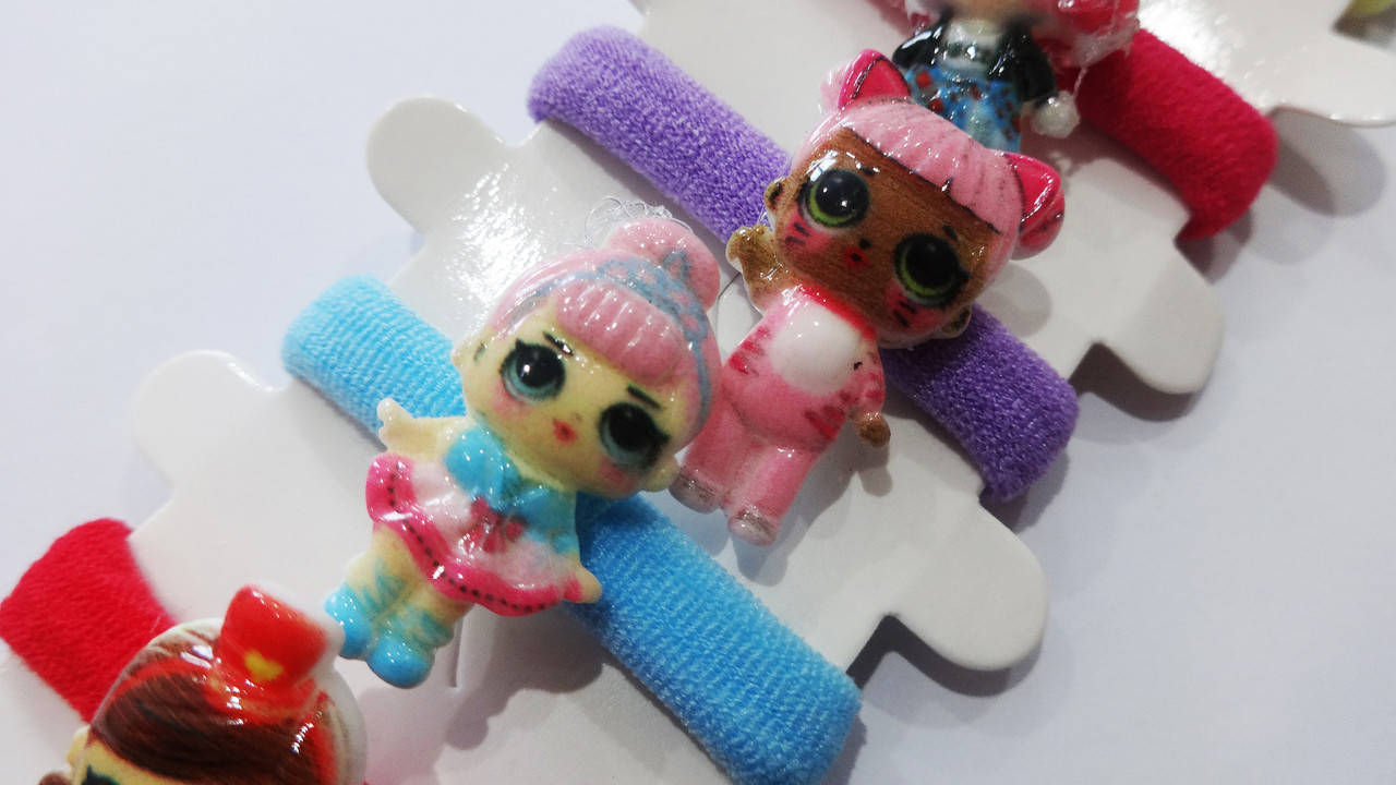 

Резинка для волос детская кукла LOL цветная, Разные цвета