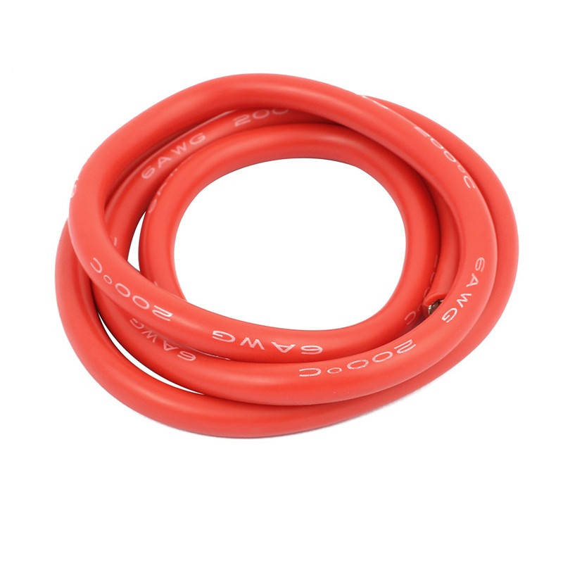 

Провод силиконовый 6 AWG - 13,3 кв.мм (3200х0,08) 1 м Красный