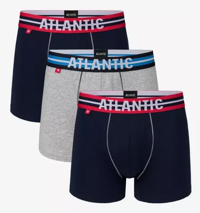 

Трусы-шорты мужские ATLANTIC 3SMH-001 за 3 шт M темно синий